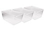 Hermia Organizador de Frigorífico Plástico Transparente sin BPA 20 x 32.5 x 14 cm Set 3 Piezas