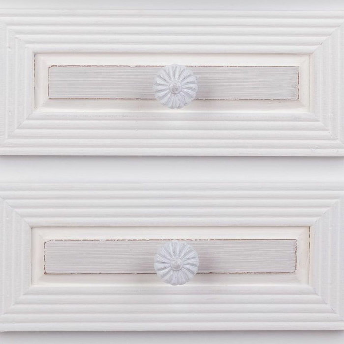 Mesita de Noche Alexandra House Living Blanco 31 x 71 x 38 cm