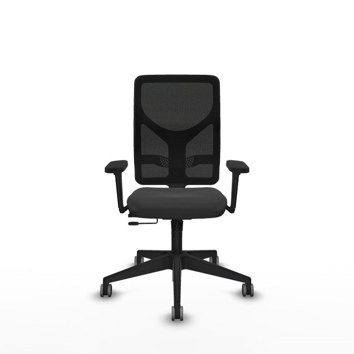 PIQUERAS Y CRESPO Silla de oficina Motilla con mecanismo Sincro/Traslack, Gris oscuro y Negro