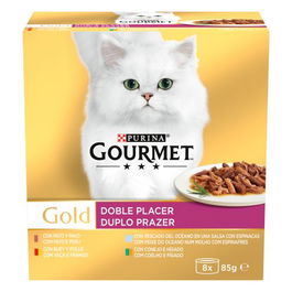 Gourmet Gold Doble Placer Surtido de Paté para Gatos, 12 Latas x 85gr