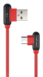 NATEC NKA-1201 Cable USB USB 2.0 A a C 1m Negro Rojo