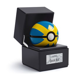 Wand Company Réplica Electrónica Die Cast Pokemon Quick Ball Coleccionable Edición Limitada Sensible a Proximidad Iluminación LED Botón Multicolor
