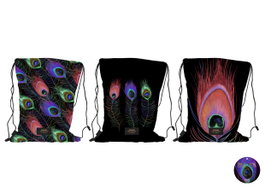 DKD Home Decor Mochila PEACOCK Impermeable Multicolor y Negro
