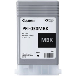 Canon PFI-030MBK Negro Mate Original Depósito de Tinta Pigmentado 55 ml para imagePROGRAF TA-20/TA-30