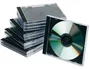 Q-connect Caja CD/DVD con Interior Negro - Pack 10 Unidades - Almacenamiento y Protección