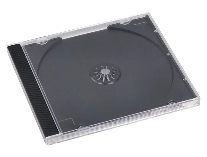 Q-connect Caja CD/DVD con Interior Negro - Pack 10 Unidades - Almacenamiento y Protección