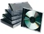 Q-connect Caja CD/DVD con Interior Negro - Pack 10 Unidades - Almacenamiento y Protección
