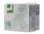Q-connect Caja CD/DVD con Interior Negro - Pack 10 Unidades - Almacenamiento y Protección