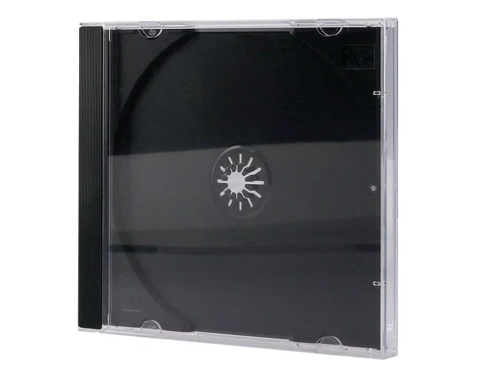 Q-connect Caja CD/DVD con Interior Negro - Pack 10 Unidades - Almacenamiento y Protección