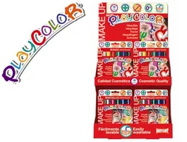 Playcolor Barra de Maquillaje Make Up Basic, Expositor de 24 Unidades, Colores Surtidos