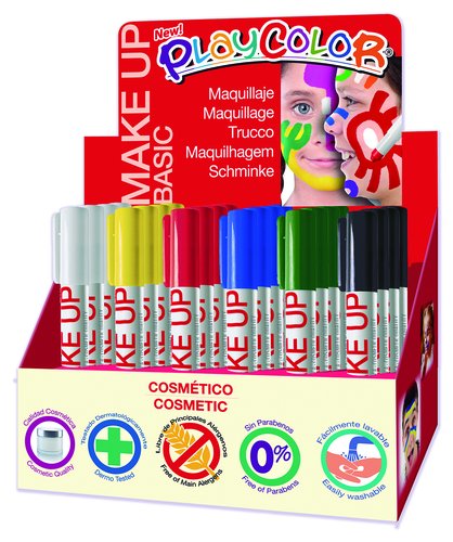 Playcolor Make Up Basic Expositor de 24 Barras de Maquillaje Surtidas
