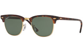 Ray Ban RB3016F-990-58-55 Clubmaster Classic Polarizadas Verde/Marrón