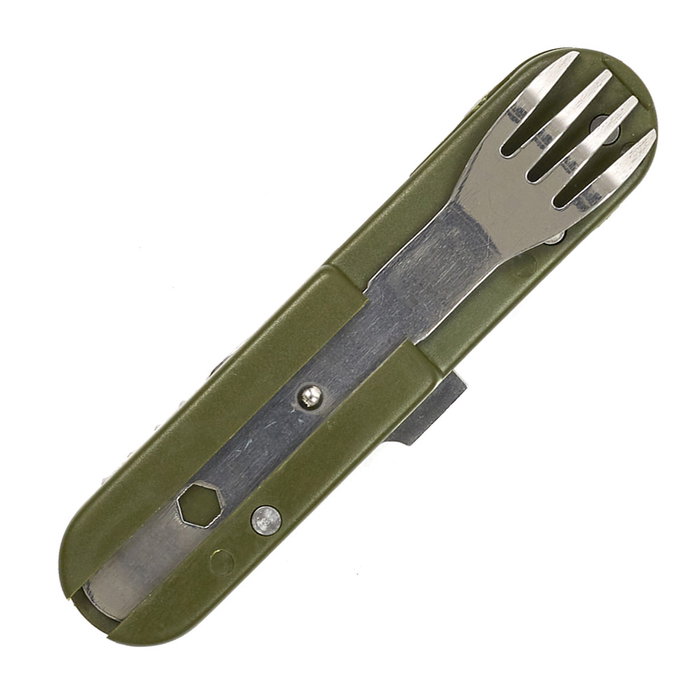 The Concept Factory Cubierto Multifunción 5 En 1 Acero Inoxidable Con Sacacorchos Abrebotellas Cuchillo Tenedor Destornillador Funda