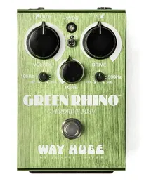 Way Huge Green Rhino MkIV Overdrive Pedal de Guitarra con Controles de Tono, Drive, Frecuencia y Curva y Booster +/-12dB