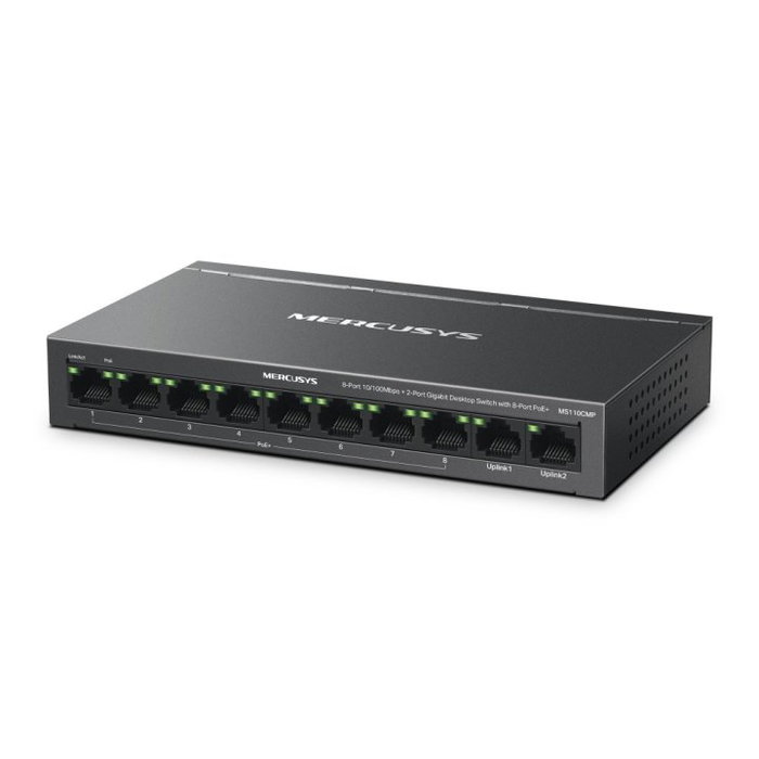 Mercusys MS110 CMP Switch de Red 10 Puertos Gigabit, Conmutador de Escritorio 10/100/1000 Mbps