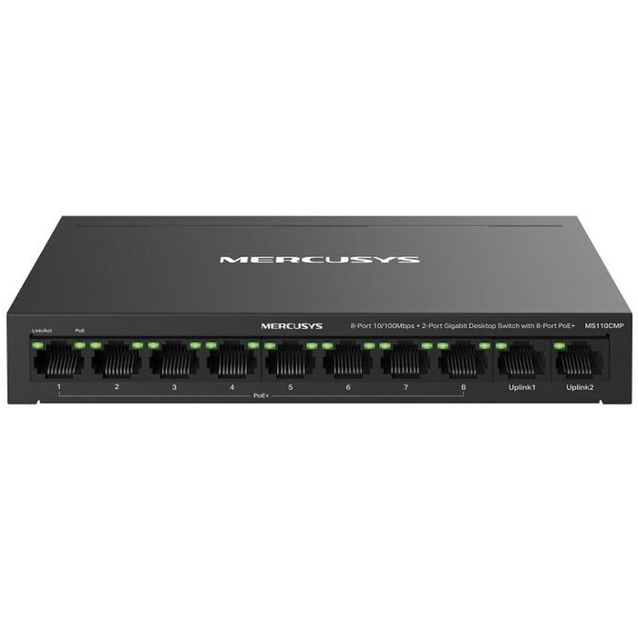 Mercusys MS110CMP Switch Fast Ethernet 10 puertos con PoE+ Negro Mercusys MS110CMP Switch Fast Ethernet 10 puertos con PoE+ Negro