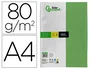 Liderpapel Papel Color A4 80gr Verde Paquete 100 Hojas