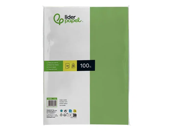Liderpapel Papel de color verde DIN A4 80g, 100 hojas