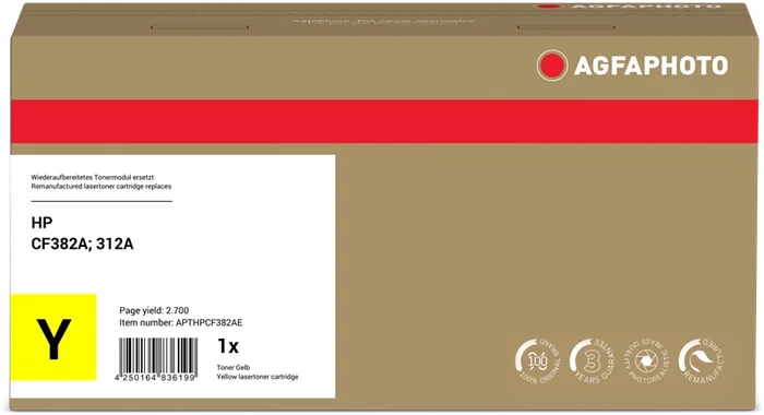 Agfa Photo Tóner 312A CF382A Amarillo Compatible HP – 2.700 Páginas Agfa Photo Tóner 312A CF382A Amarillo Compatible HP – 2.700 Páginas