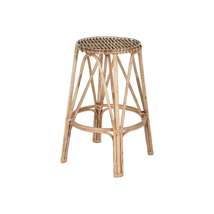 DKD Home Decor Taburete de Mimbre Apilable Natural