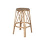 DKD Home Decor Taburete de Mimbre Apilable Natural