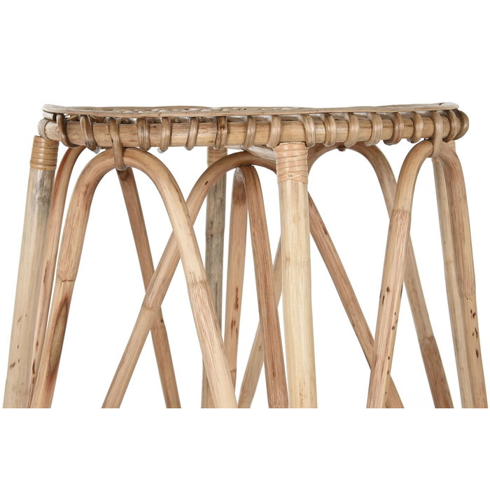 DKD Home Decor Taburete de Mimbre Apilable Natural