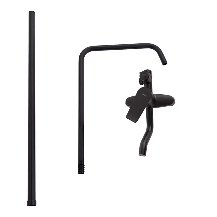 Conjunto Ducha Latón/Zinc-ABS Negro Agua Caliente-Fría Monomando QLI-FA-3019