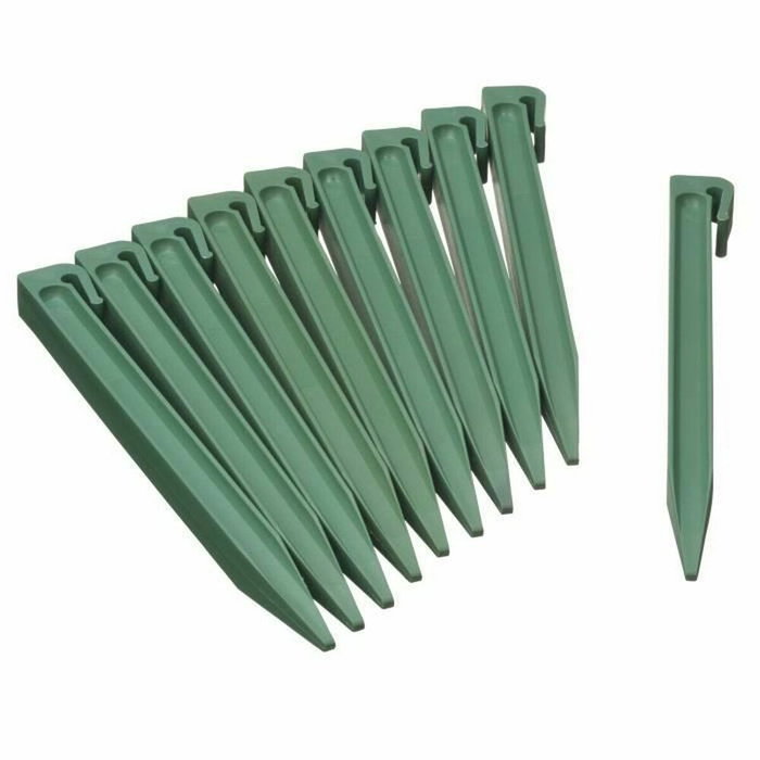 Nature Bolsa de 10 anclajes de polipropileno para bordes de jardín - Verde Nature Bolsa de 10 anclajes de polipropileno para bordes de jardín - Verde