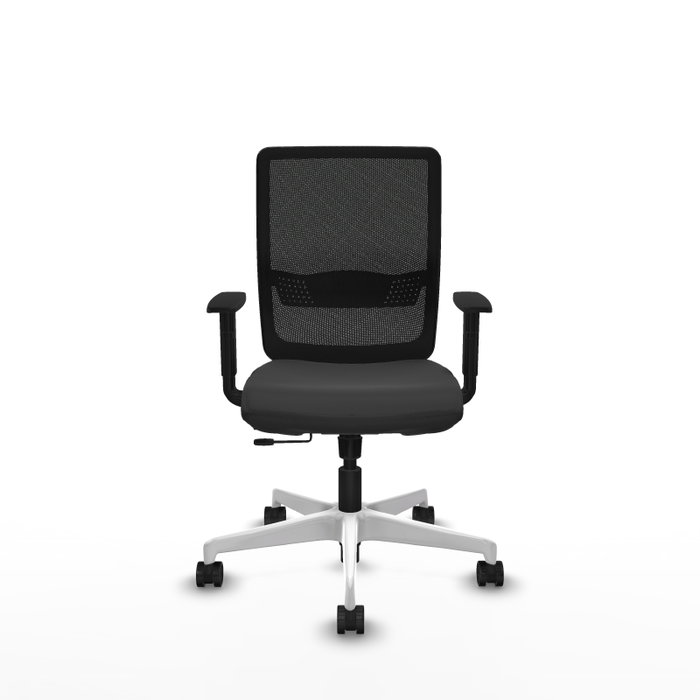 PIQUERAS Y CRESPO Silla de oficina Haches con mecanismo Sincro/Traslack, Gris oscuro y Negro