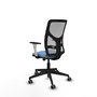 PIQUERAS Y CRESPO Silla de oficina Motilla con mecanismo Sincro/Traslack Azul cielo y Gris