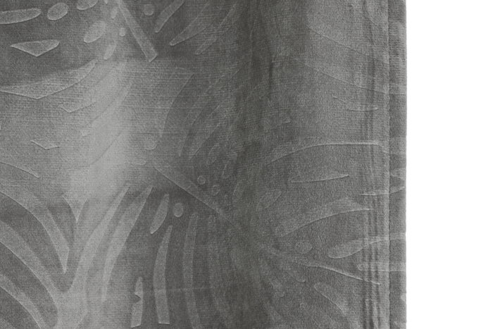 DKD Home Decor Cortina de Poliéster 140x260 con 8 Anillas Gris Claro