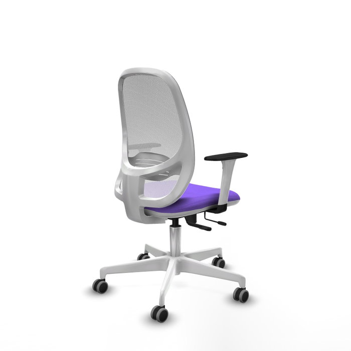 PIQUERAS Y CRESPO Silla de oficina Cilanco Lila y Blanco con Mecanismo Sincro/Traslack PIQUERAS Y CRESPO Silla de oficina Cilanco Lila y Blanco con Mecanismo Sincro/Traslack
