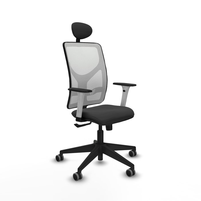 PIQUERAS Y CRESPO Silla de oficina Motilla con mecanismo Sincro, Gris oscuro y Blanco PIQUERAS Y CRESPO Silla de oficina Motilla con mecanismo Sincro, Gris oscuro y Blanco