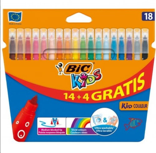 BIC Estuche de 18 Rotuladores Kid Couleur BIC Estuche de 18 Rotuladores Kid Couleur