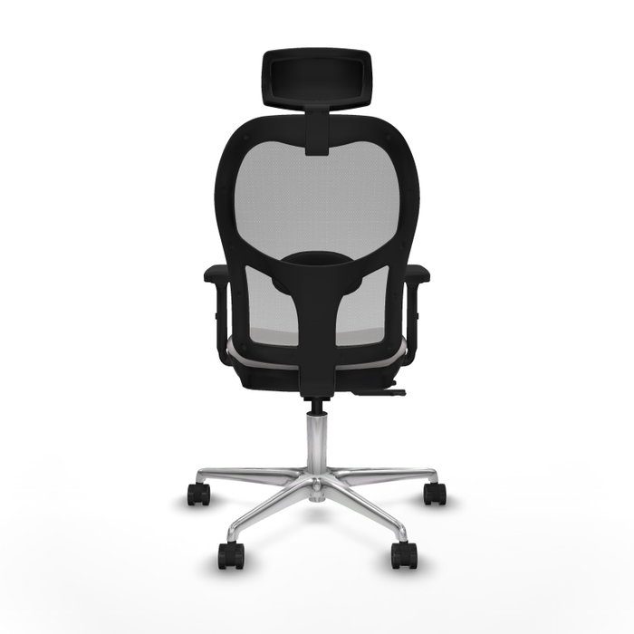 PIQUERAS Y CRESPO Silla de oficina Jorquera con mecanismo Sincro/Traslack, Blanco y Gris