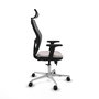 PIQUERAS Y CRESPO Silla de oficina Jorquera con mecanismo Sincro/Traslack, Blanco y Gris