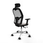 PIQUERAS Y CRESPO Silla de oficina Jorquera con mecanismo Sincro/Traslack, Blanco y Gris