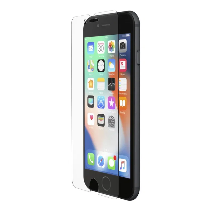 Belkin SCREENFORCE InvisiGlass Ultra Protector de Pantalla para iPhone SE 2nd Gen/8/7, Antibacteriano y Anti-Huellas, 1 Unidad, Transparente - F8W883ZZ-AM