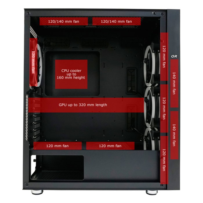 LC-Power LC-802B-ON Black Wanderer X Gaming Case LC-Power LC-802B-ON Black Wanderer X Gaming Case
