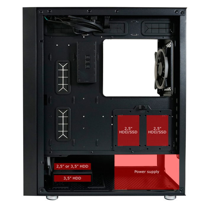 LC-Power LC-802B-ON Black Wanderer X Gaming Case LC-Power LC-802B-ON Black Wanderer X Gaming Case