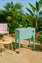 DKD Home Decor Nevera Acero PP 74x43x80 Azul Celeste