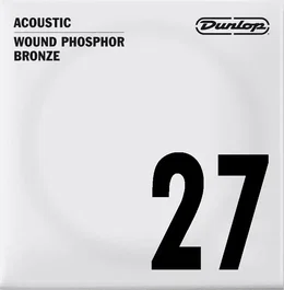 Dunlop Juego de Cuerdas Acústicas 92/8 Bronze Fosforado Calibre .027/.010 - Paquete de 6 Cuerdas para Guitarra