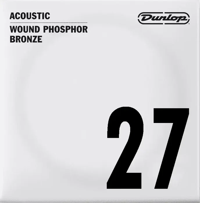Dunlop Juego de Cuerdas Acústicas 92/8 Bronze Fosforado Calibre .027/.010 - Paquete de 6 Cuerdas para Guitarra