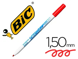 Bic Rotulador para Pizarra Blanca Velleda Fino Punta Redonda 2,8 mm Color Rojo