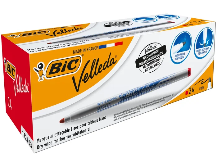 Bic Velleda Rotulador para pizarra rojo punta redonda 2,8 mm Bic Velleda Rotulador para pizarra rojo punta redonda 2,8 mm