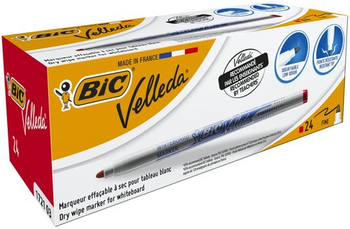 Bic Velleda Rotulador para pizarra rojo punta redonda 2,8 mm