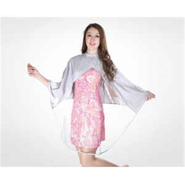 Bifull Capa de Corte Gris con Ventana CD09J para Peluquería y Barbería Profesional