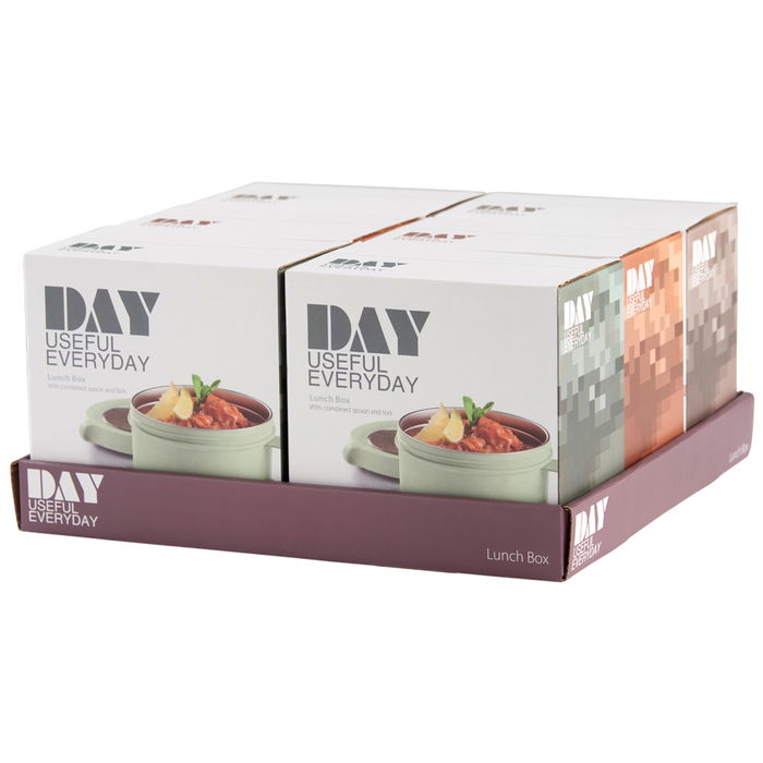 Day Fiambrera Térmica Acero Plástico Silicona 850ml Con Cuchara