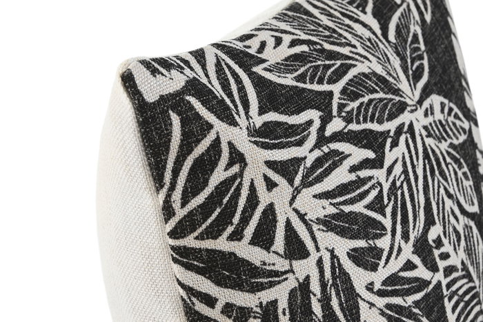 DKD Home Decor Cojín de Poliéster Impreso Negro y Blanco 45x15x45 cm