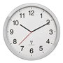 TFA Reloj de pared analógico XL con control por radio y marco de metal 60.3545.02